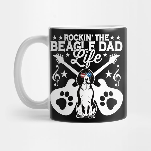 Rockin The Beagle Dad Life Dog Lover Guitar by RadStar